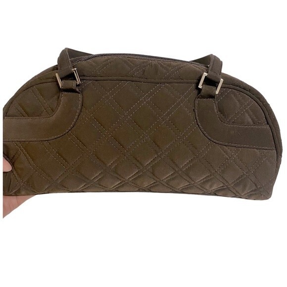 VERA BRADLEY Solid Brown Qulited Shoulder Bag - Picture 7 of 8